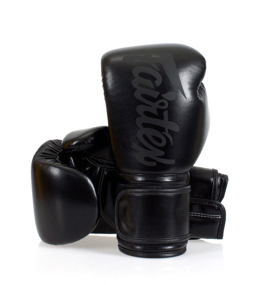 Fairtex BGV14 Microfiber Bokshandschoenen Kunstcollectie Effen Zwart