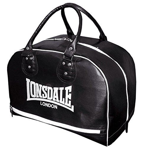 Lonsdale Leather Style Holdall Black