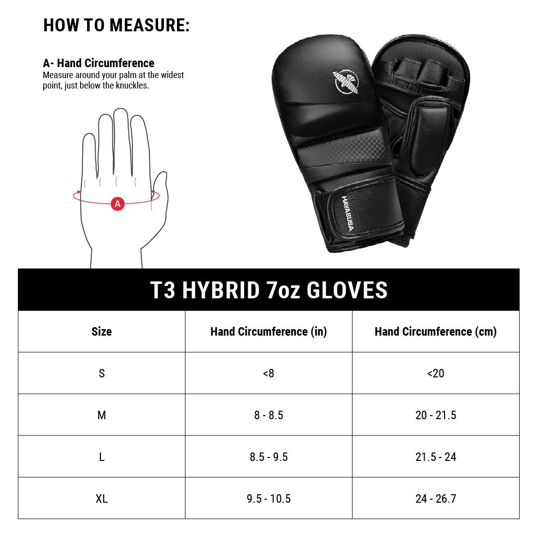 Hayabusa T3 7oz Hybrid-Handschuhe