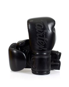 Fairtex BGV14 Microfiber Bokshandschoenen Kunstcollectie Effen Zwart