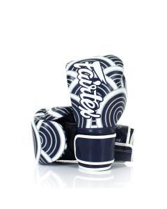 Fairtex BGV14 Guantoni da Boxe in Microfibra Collezione Arte Onda Blu
