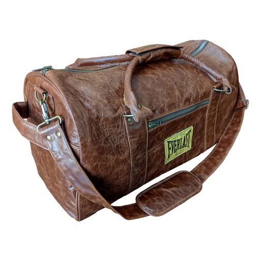 Bag Sac Lonsdale Cuir Everlast 1910 Sac De Gym Cuir Brun Cuir