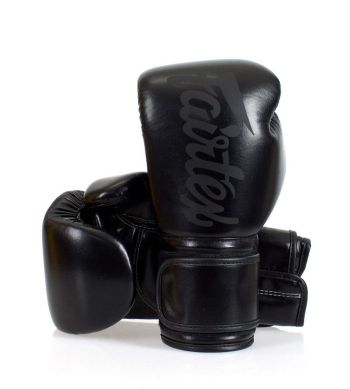 Fairtex BGV14 Microfiber Bokshandschoenen Kunstcollectie Effen Zwart
